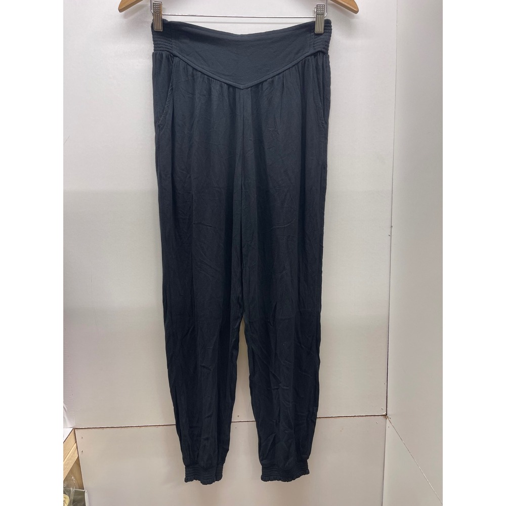 Aerie Womens Black V-Waist Smocked Back Jogger Pants XS